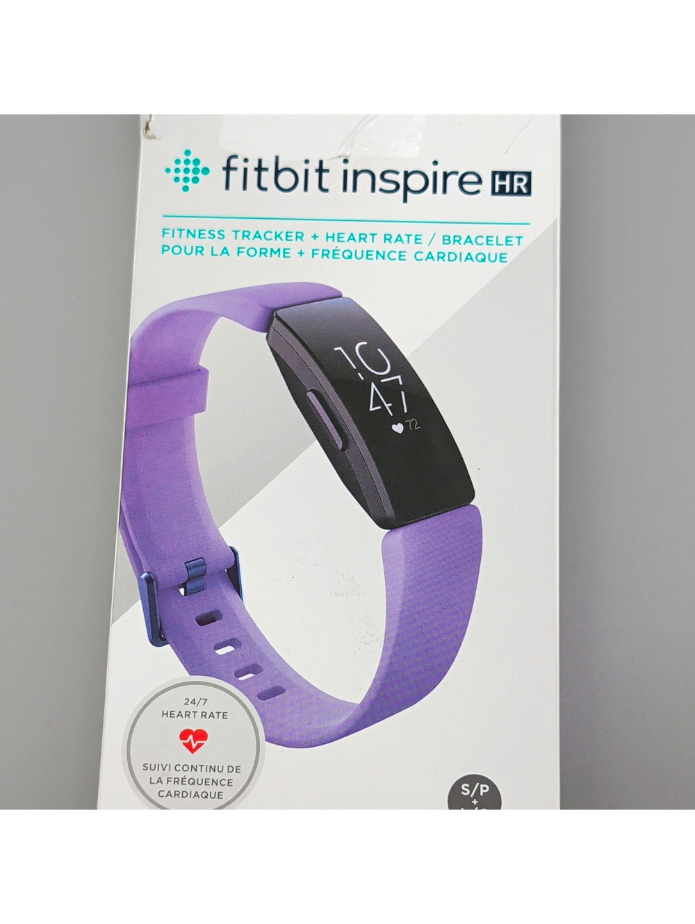 Fitbit Inspire HR Activity Tracker Heart Rate Monitor, L - Purple w/ Charger
